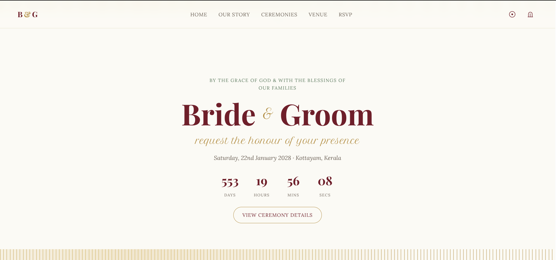 Wedding invitation template